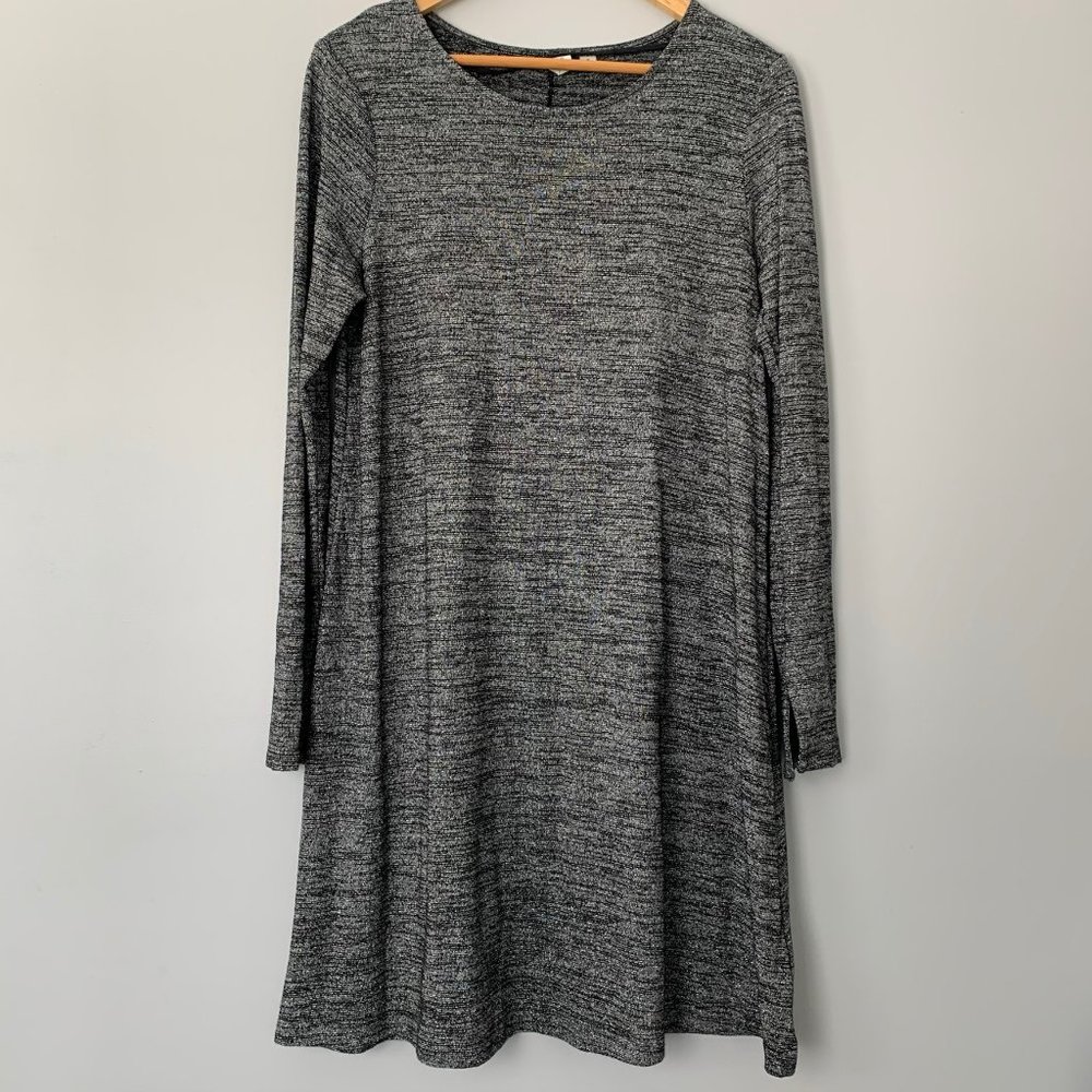 Gap Gray Swing Long Sleeves Dress Size M